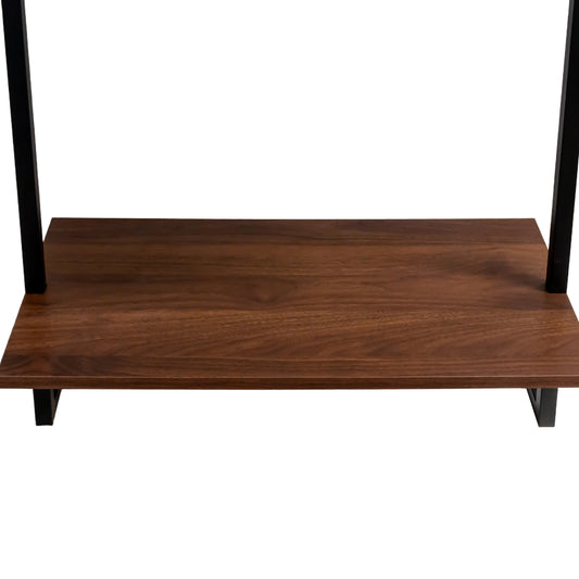 Rustic Metal + Wood Wall Shelf – 2-Tier & 3-Tier Hanging Storage Rack